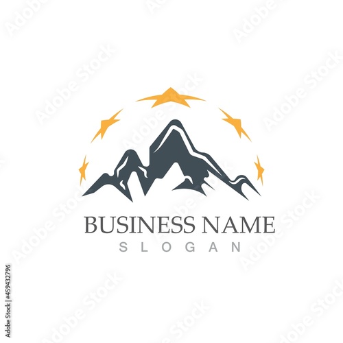 Mountain icon Logo template vector