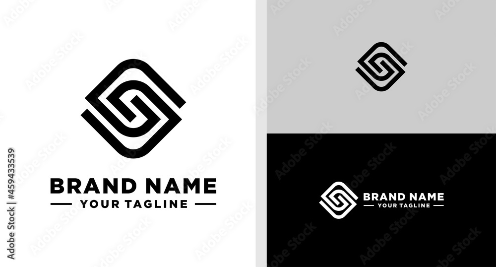 GS LOGO MONOGRAM LINE EDITABLE GS LOGO MONOGRAM LINE EDITABLE