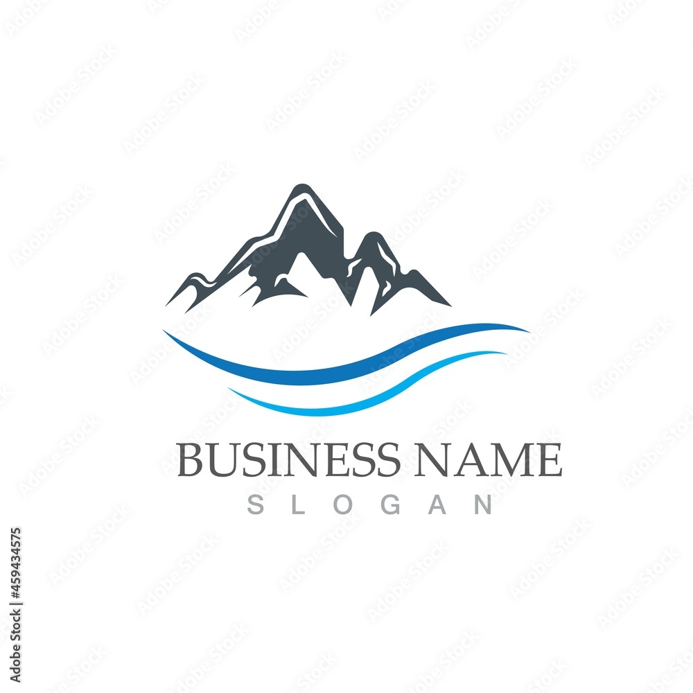 Mountain icon Logo template vector