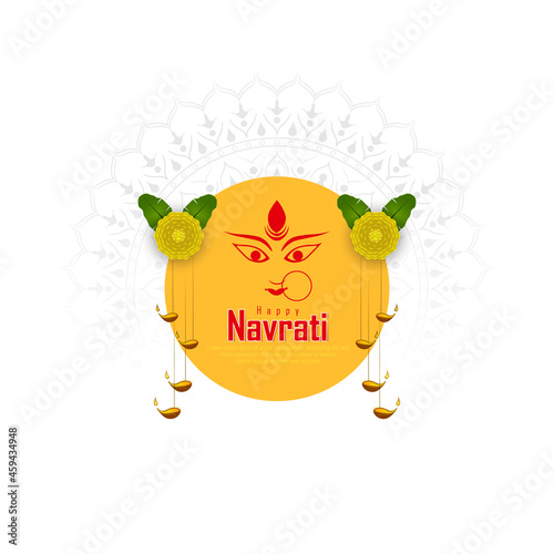 vector illustration of navratri celebration.
