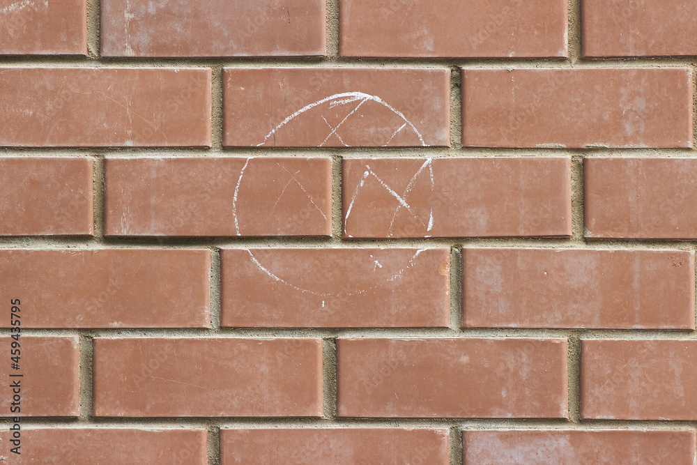 Obraz premium Brick wall with red bricks, red brick background