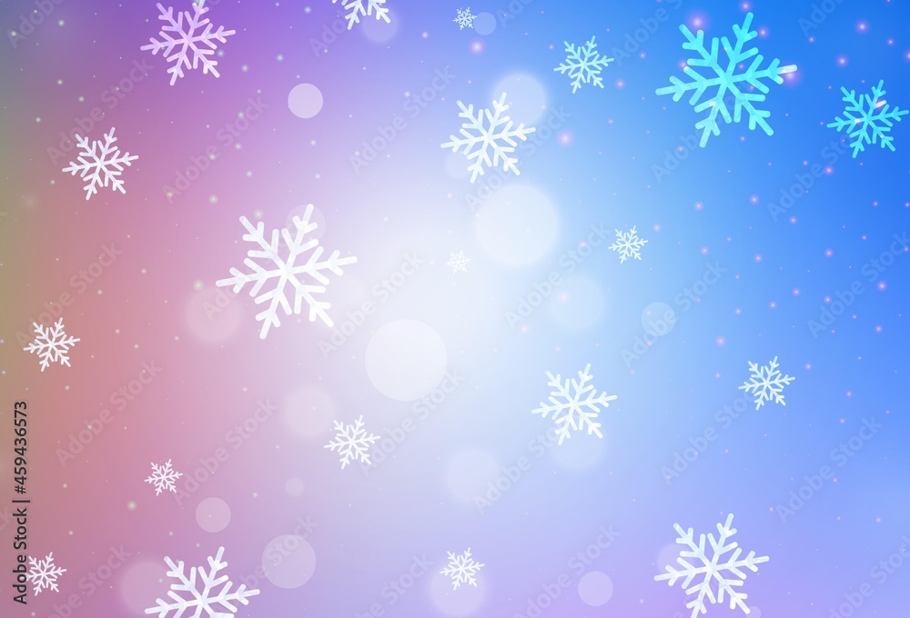 Light Blue, Red vector backdrop in holiday style.