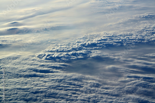 Clouds background, at high altitude
