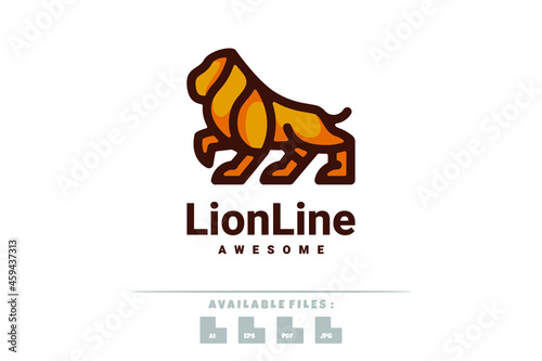 Lion logo design template