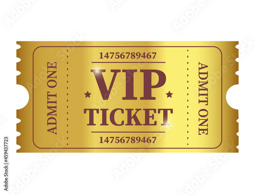 Golden VIP ticket. Admit one ticket