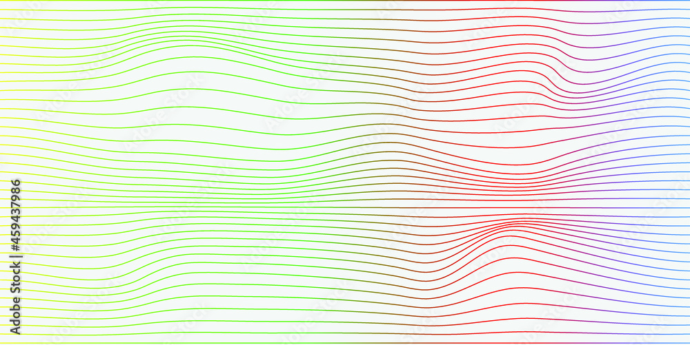 Fototapeta premium Abstract background of waves of colored lines