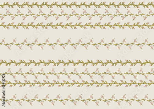 Seamless pattern, background. Colored vector illustration. In baroque, rococo, victorian, renaissance medieval style. In decorative style. Ethnic patterned ornate hand drawn.