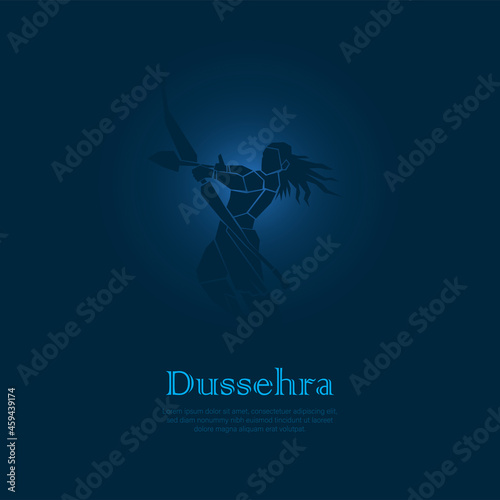 abstract illustration of dussehra. vector