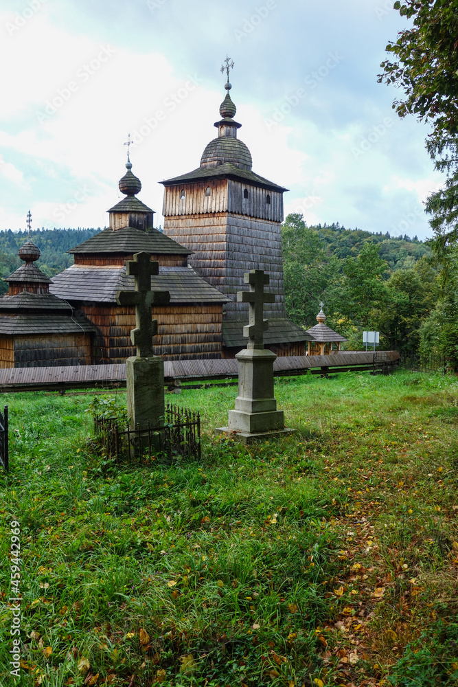 Wooden church in Wołowiec in the Low Beskids Wooden church in Wołowiec in the Low Beskids