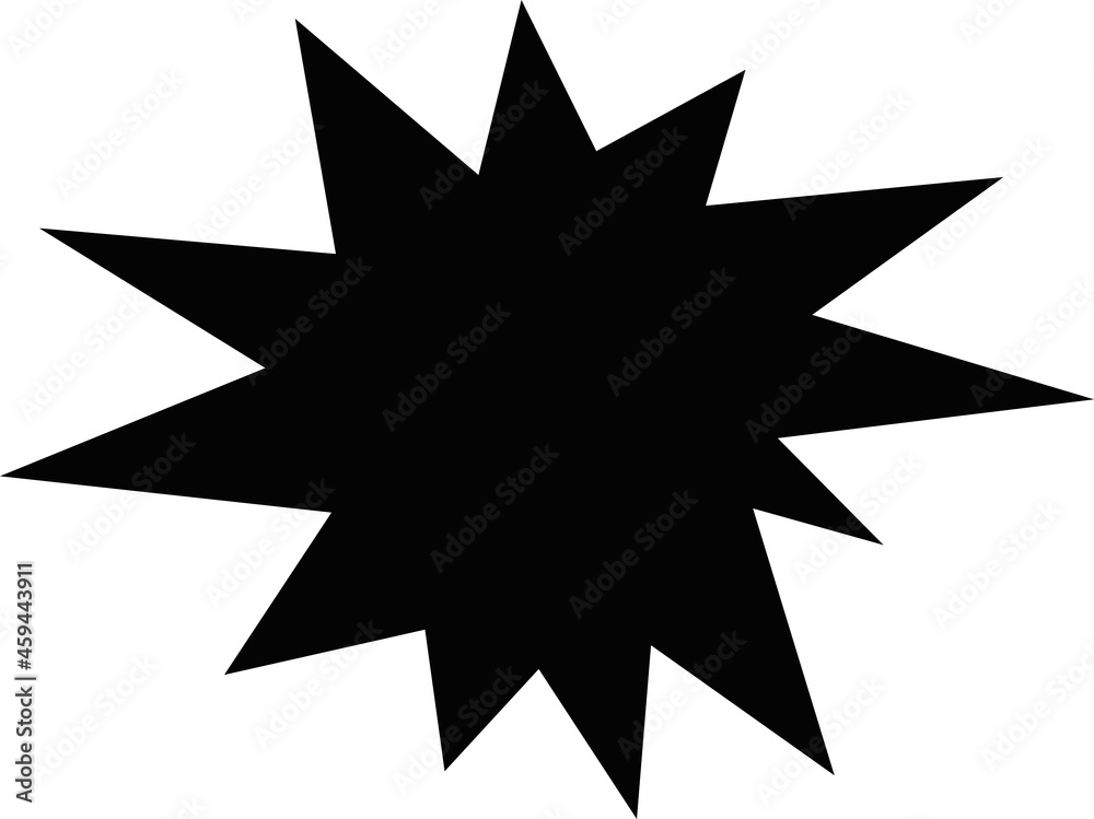 Vector illustration of black silhouette of explosion collision Vector illustration of black silhouette of explosion collision