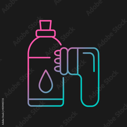 Anticellulite massager gradient vector icon for dark theme. Massaging legs, buttocks. Beauty treatment. Portable tool. Thin line color symbol. Modern style pictogram. Vector isolated outline drawing