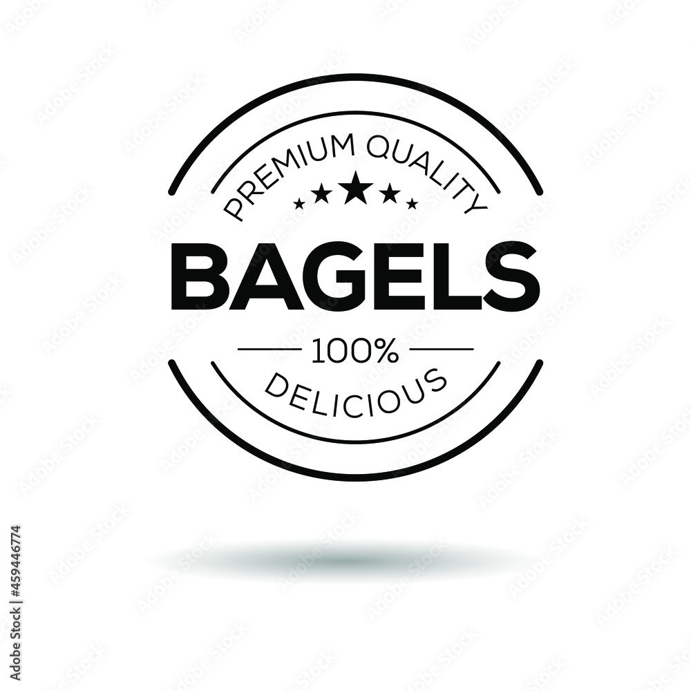 Creative (Bagel) logo, Bagel sticker, vector illustration.