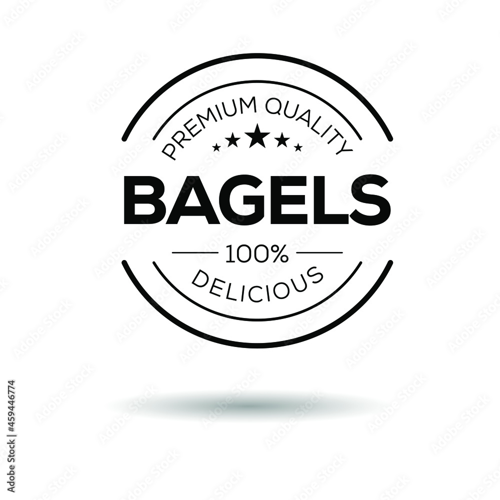 Obraz premium Creative (Bagel) logo, Bagel sticker, vector illustration.