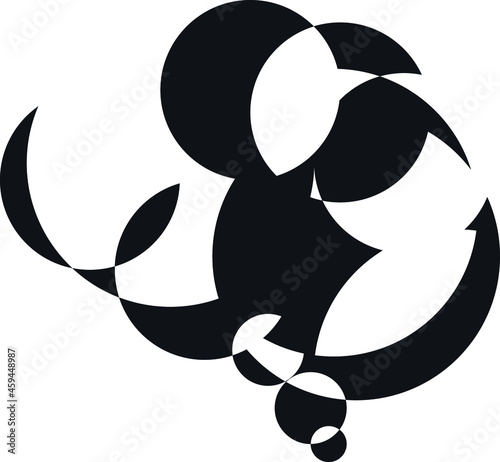 Sagital brain clean vector black logo