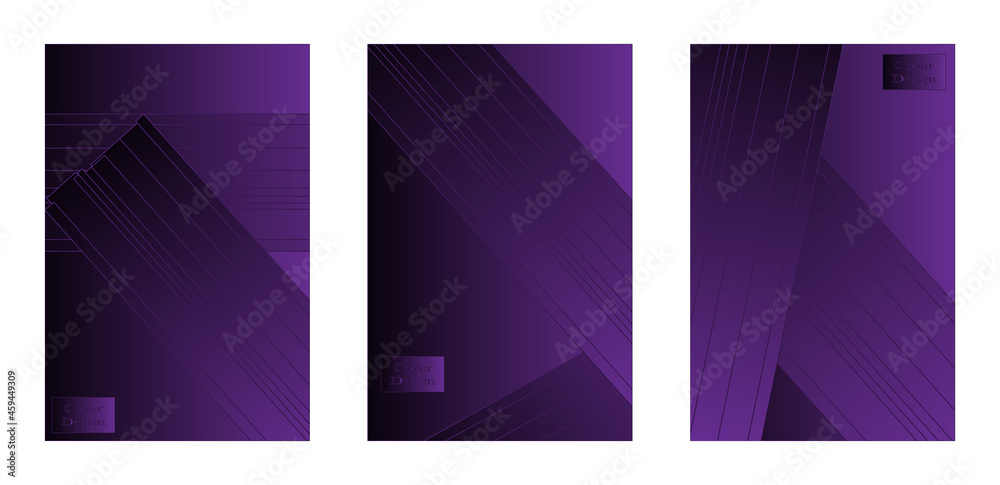 Set of cover background vector