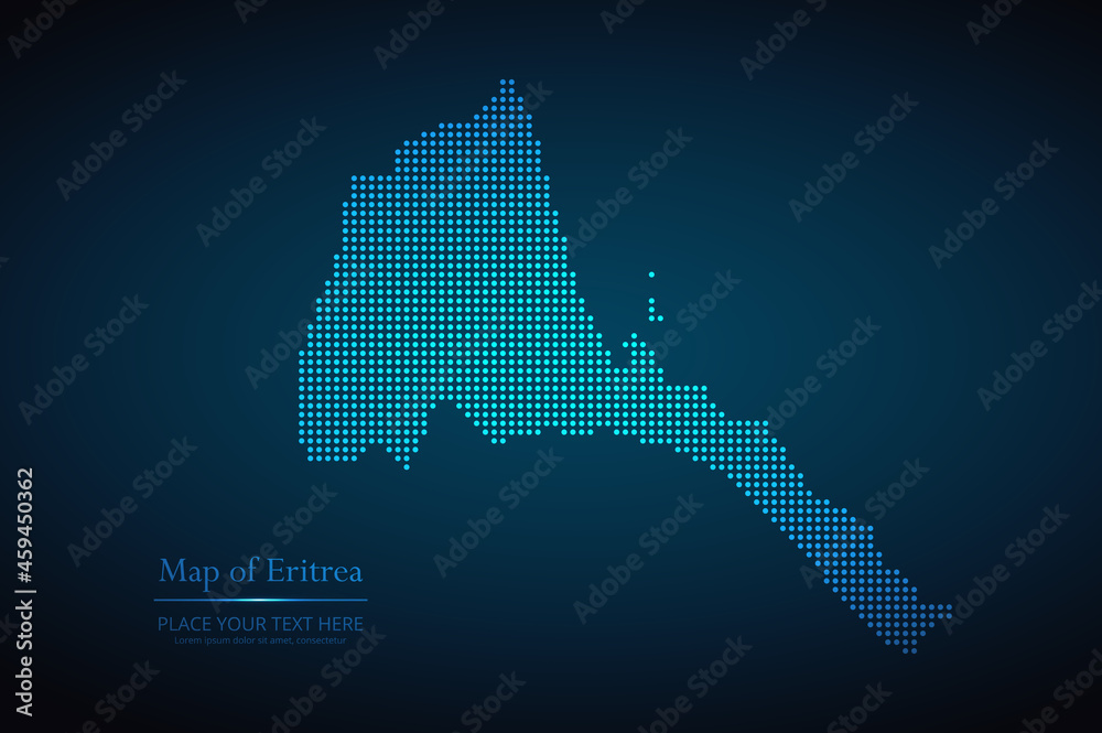 Dotted map of Eritrea. Vector EPS10
