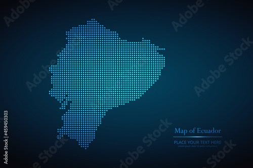 Dotted map of Ecuador. Vector EPS10