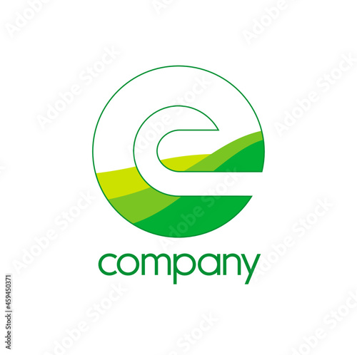 Green e logo vector 