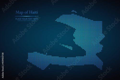 Fototapeta Dotted map of Haiti. Vector EPS10