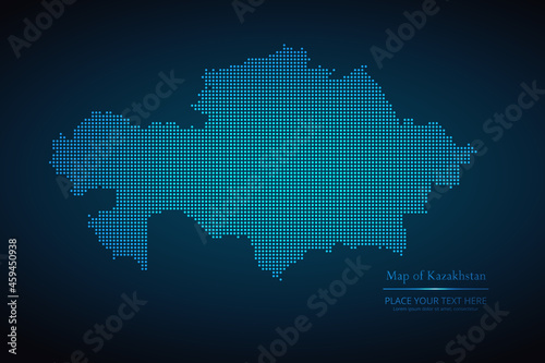 Dotted map of Kazakhstan. Vector EPS10