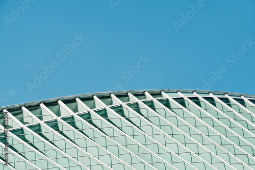Particolare di strutture architettoniche di copertura di edifici photo