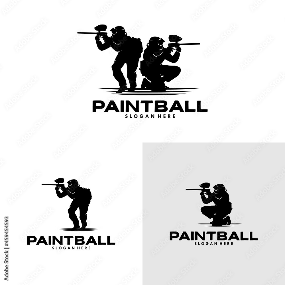 paintball team logo design template
