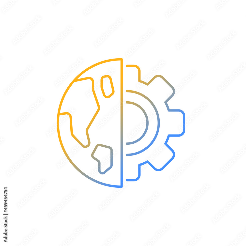 Earth science gradient linear vector icon. Physical environment inestigation. Earth science classes. World exploration. Thin line color symbol. Modern style pictogram. Vector isolated outline drawing Earth science gradient linear vector icon. Physical environment inestigation. Earth science classes. World exploration. Thin line color symbol. Modern style pictogram. Vector isolated outline drawing