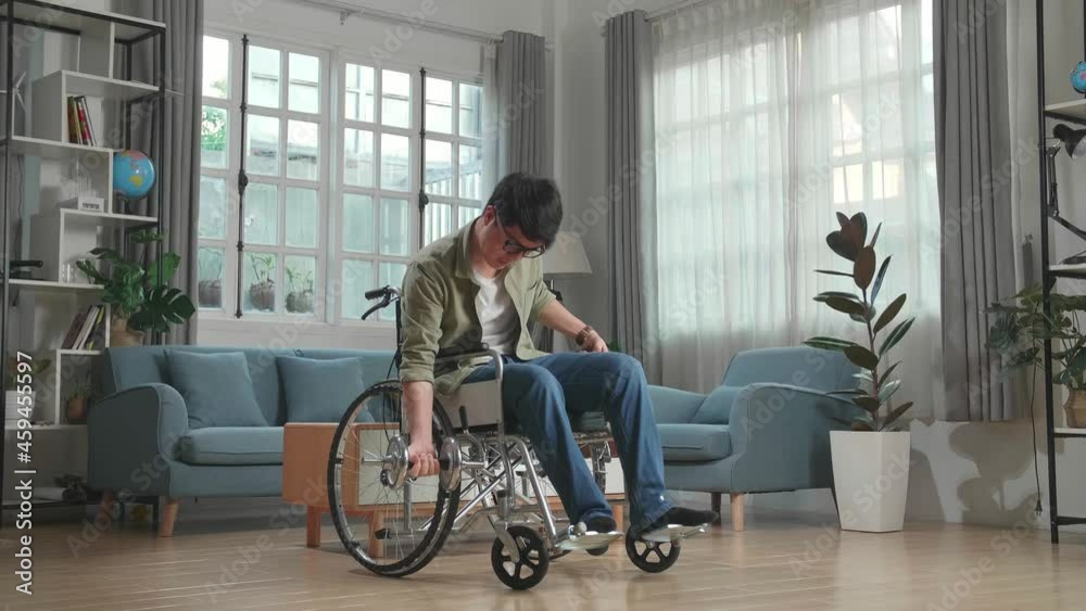 Asian Man Sitting In A Wheelchair And Exercising With Dumbbell At Home
Asian Man Sitting In A Wheelchair And Exercising With Dumbbell At Home