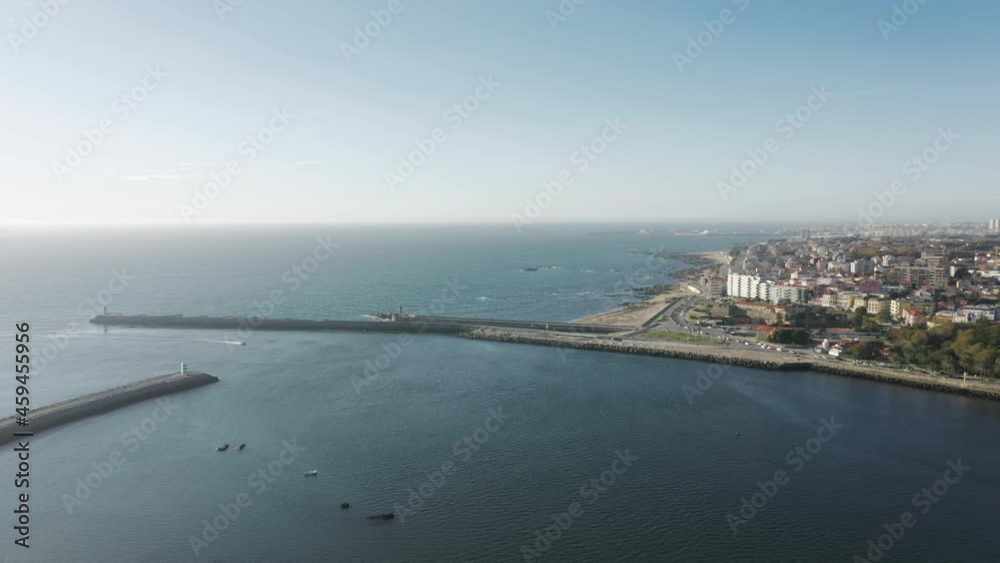 Porto. Portugal. Aerial view of one of the oldest European centers, proclaimed a World Heritage Site. Picturesque coastal port city with bays and creeks. High quality 4k footage Porto. Portugal. Aerial view of one of the oldest European centers, proclaimed a World Heritage Site. Picturesque coastal port city with bays and creeks. High quality 4k footage