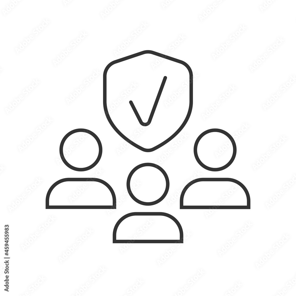 People insurance line icon. Quality design element.Linear style people insurance icon. People insurance line icon. Quality design element.Linear style people insurance icon.