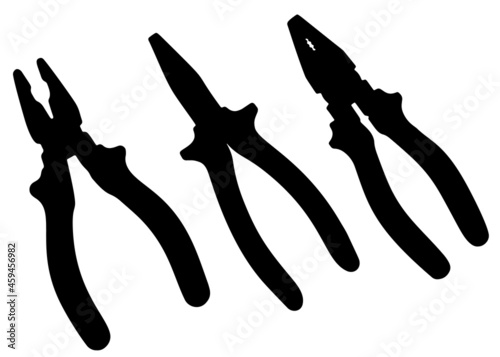 Pliers tool included. Vector image.