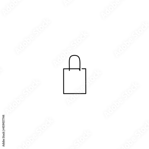 Continuous line drawing of tote bag, object one line, single line art, vector illustration