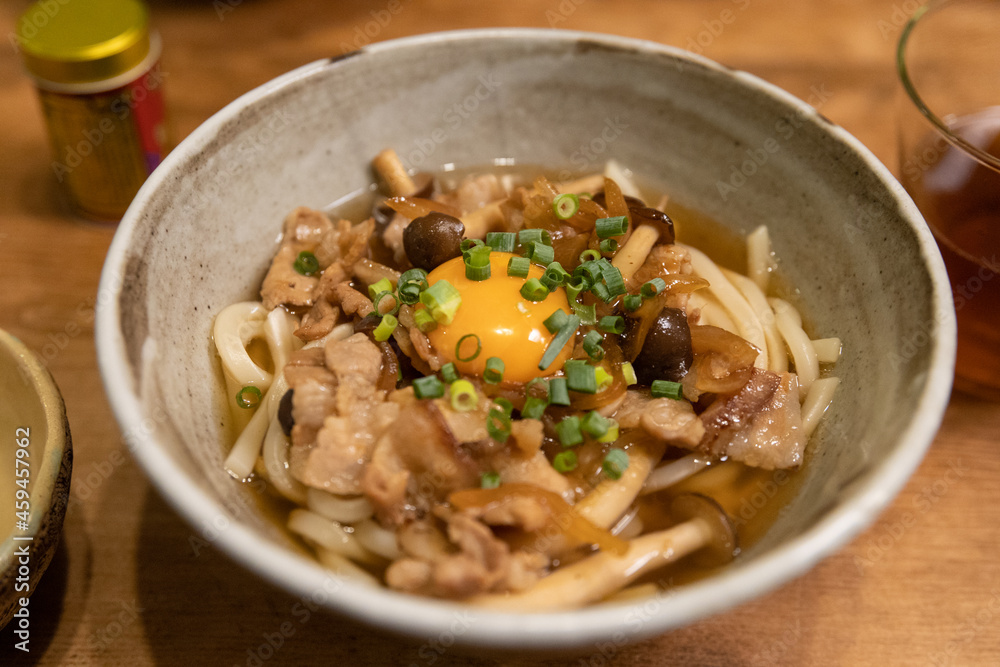 Japanese noodle:Udon. Home made style Japanese noodle:Udon. Home made style