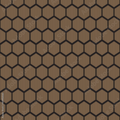 Linear seamless vector pattern. Linear elements on a black background.