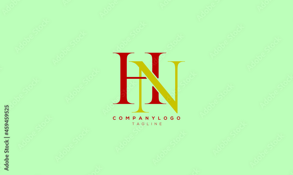 HN, NH, Abstract initial monogram letter alphabet logo design HN, NH, Abstract initial monogram letter alphabet logo design