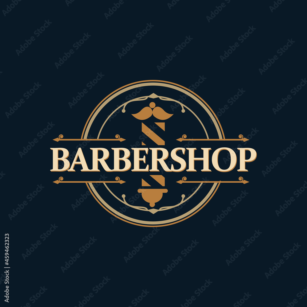 Unique vintage Barbershop Logo Design