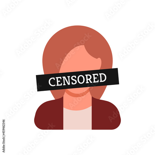 Censored sign on avatar face