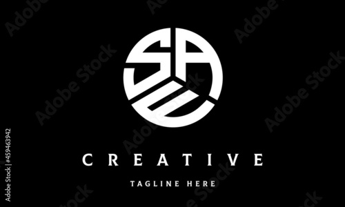 SAE creative circle three letter logo vector