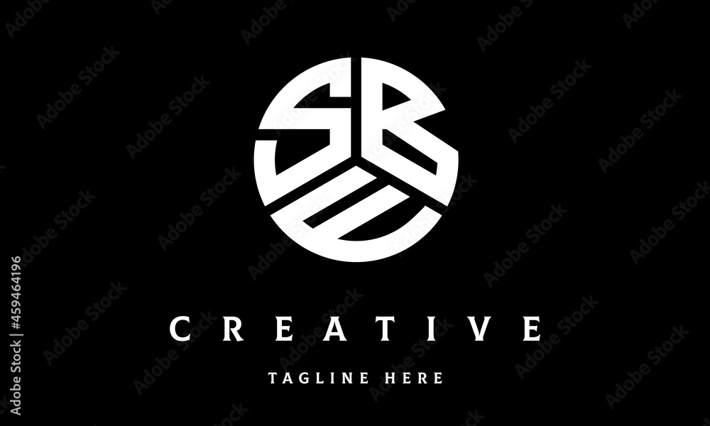 SBE creative circle three letter logo vector SBE creative circle three letter logo vector