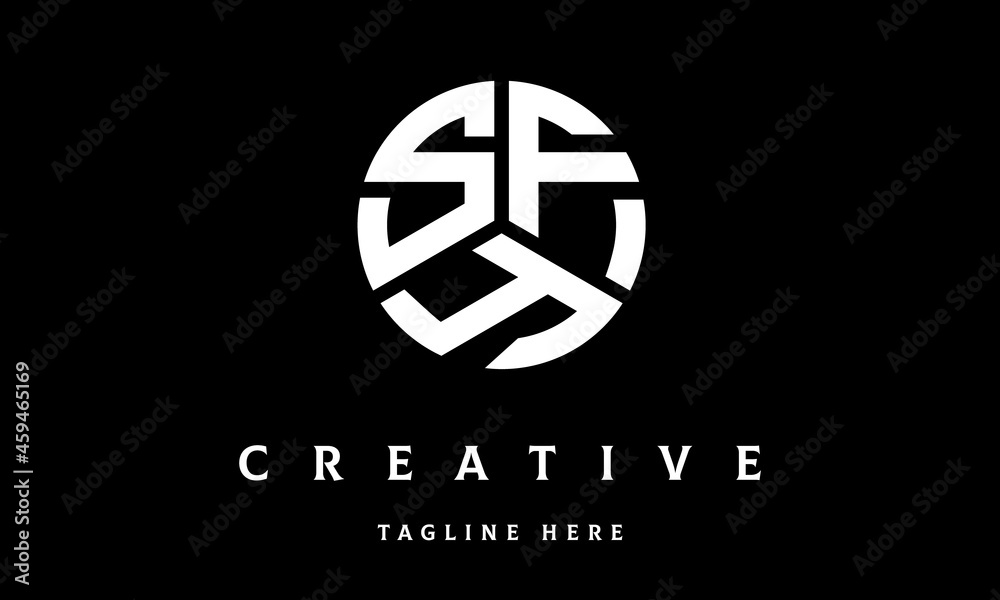 SFY creative circle three letter logo vector SFY creative circle three letter logo vector