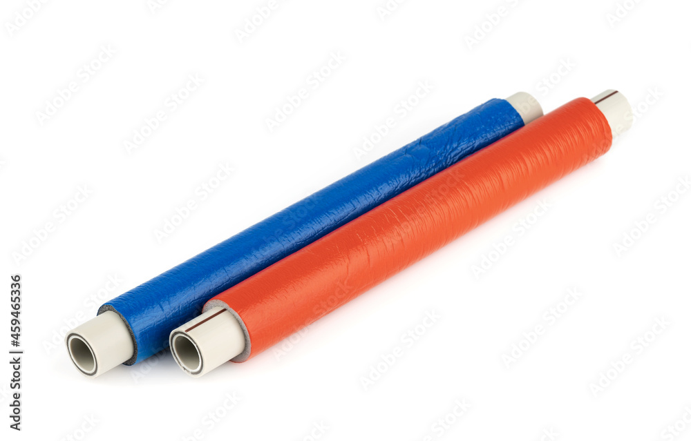 Pipe insulation on hot water pipes Pipe insulation on hot water pipes