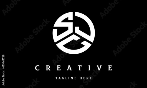 SJC creative circle three letter logo vector