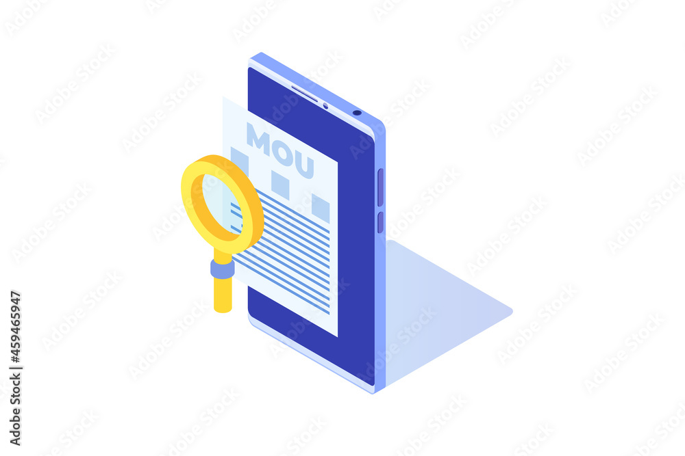 memorandum of understanding MOU. Vector illustration. memorandum of understanding MOU. Vector illustration.