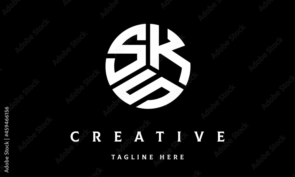 SKS creative circle three letter logo vector