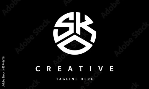 SKO creative circle three letter logo vector