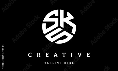 SKS creative circle three letter logo vector