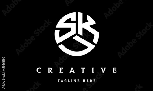 SKU creative circle three letter logo vector