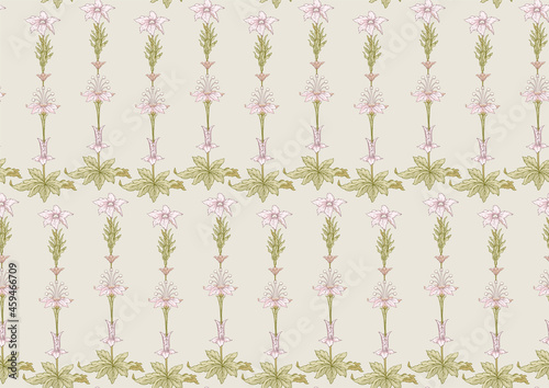 Seamless pattern, background. Colored vector illustration. In baroque, rococo, victorian, renaissance medieval style. In decorative style. Ethnic patterned ornate hand drawn.