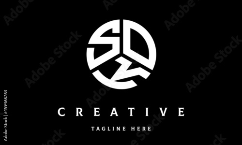 SOK creative circle three letter logo vector