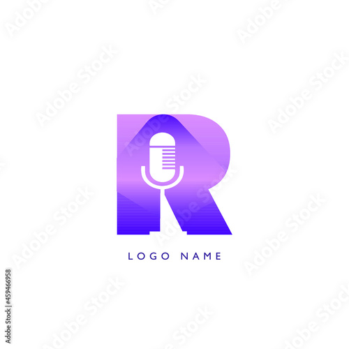 Letter R logo icon design template elements